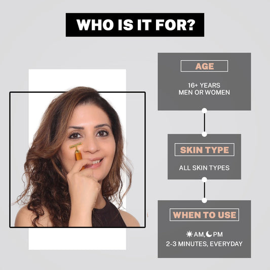 24K Luxe Facial Vibrating Roller